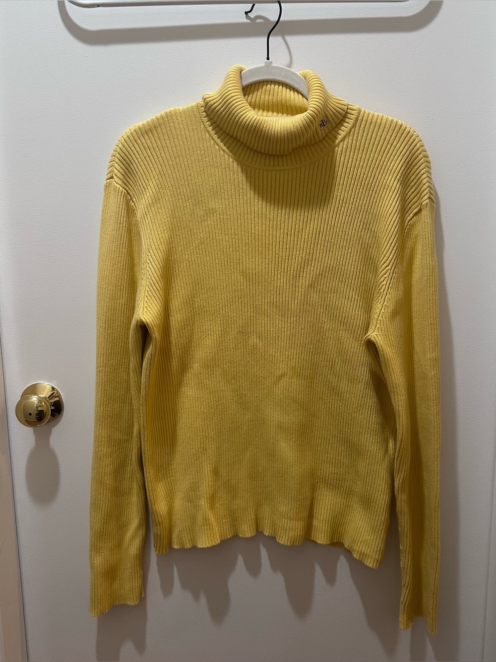 Ralph lauren Yellow Turtleneck Ribbed Sweater